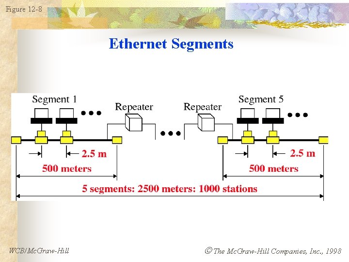 Figure 12 -8 Ethernet Segments WCB/Mc. Graw-Hill The Mc. Graw-Hill Companies, Inc. , 1998