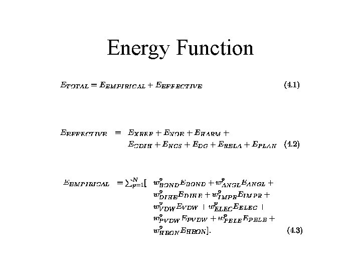 Energy Function 