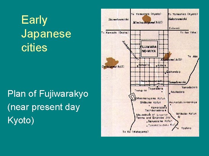 Early Japanese cities Plan of Fujiwarakyo (near present day Kyoto) 