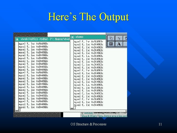 Here’s The Output OS Structure & Processes 11 