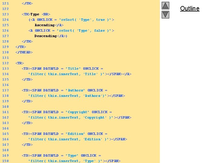 121 </TH> 122 123 124 125 126 <TH>Type <BR> (<A ONCLICK = "re. Sort(