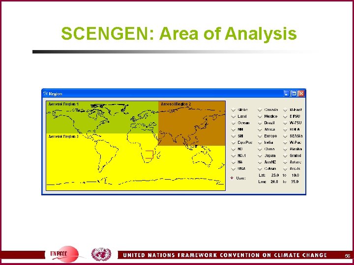 SCENGEN: Area of Analysis 56 