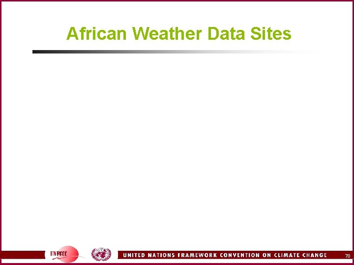 African Weather Data Sites 78 