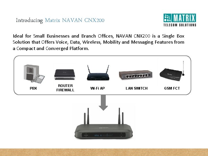 Introducing Matrix NAVAN CNX 200 Ideal for Small Businesses and Branch Offices, NAVAN CNX