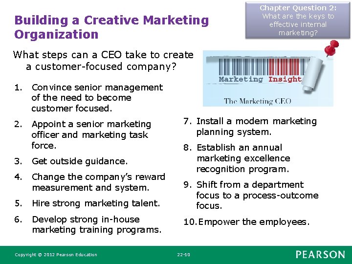 Building a Creative Marketing Organization Chapter Question 2: What are the keys to effective Building a Creative Marketing Organization Chapter Question 2: What are the keys to effective