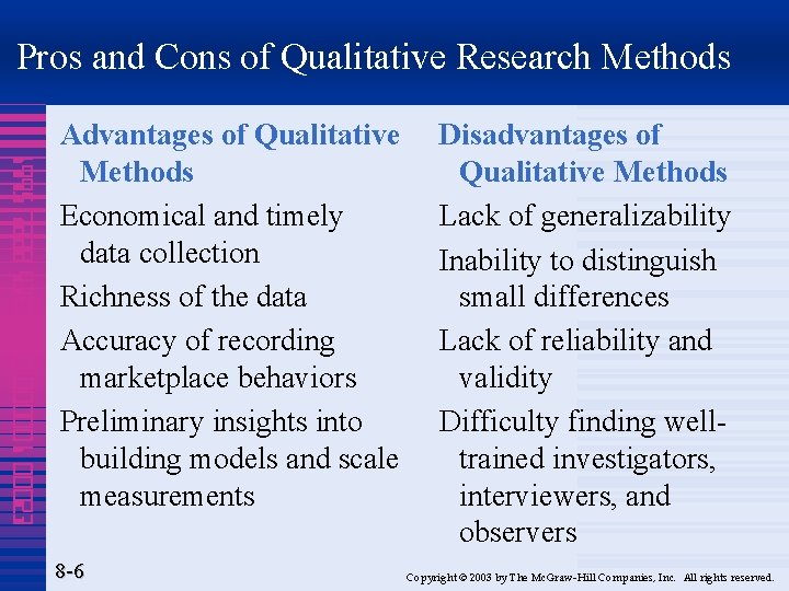 Pros and Cons of Qualitative Research Methods 1995 7888 4320 000001 00023 Advantages of