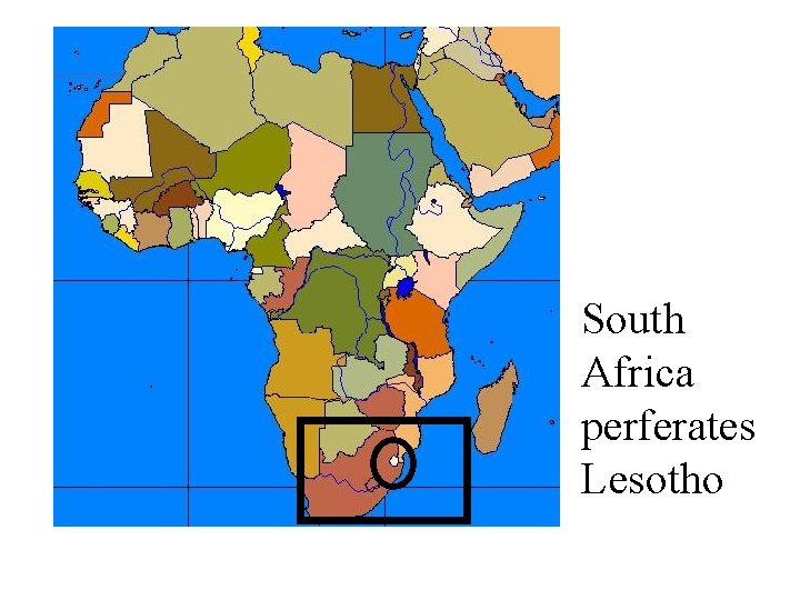 South Africa perferates Lesotho 