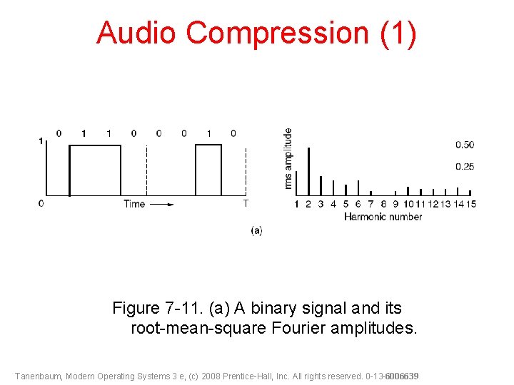 Audio Compression (1) Figure 7 -11. (a) A binary signal and its root-mean-square Fourier