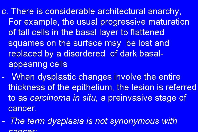 c. There is considerable architectural anarchy, For example, the usual progressive maturation of tall