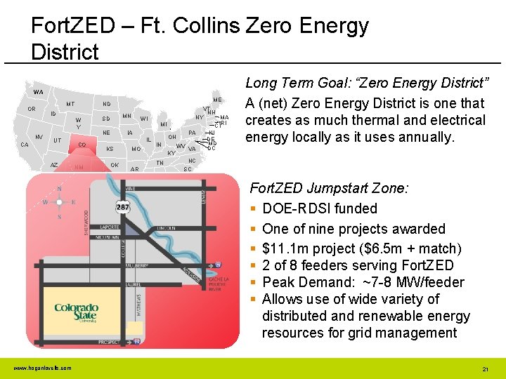 Fort. ZED – Ft. Collins Zero Energy District WA OR MT ID W Y