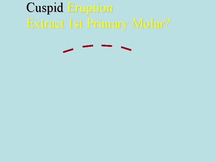 Cuspid Eruption Extract 1 st Primary Molar? 