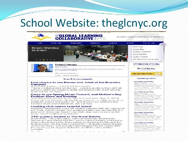 School Website: theglcnyc. org 