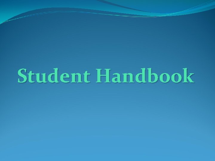 Student Handbook 