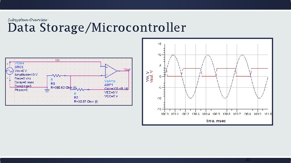 Subsystem Overview: Data Storage/Microcontroller 40 