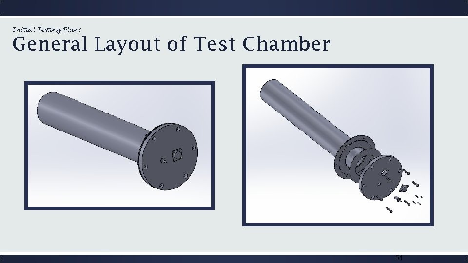 Initial Testing Plan: General Layout of Test Chamber 51 