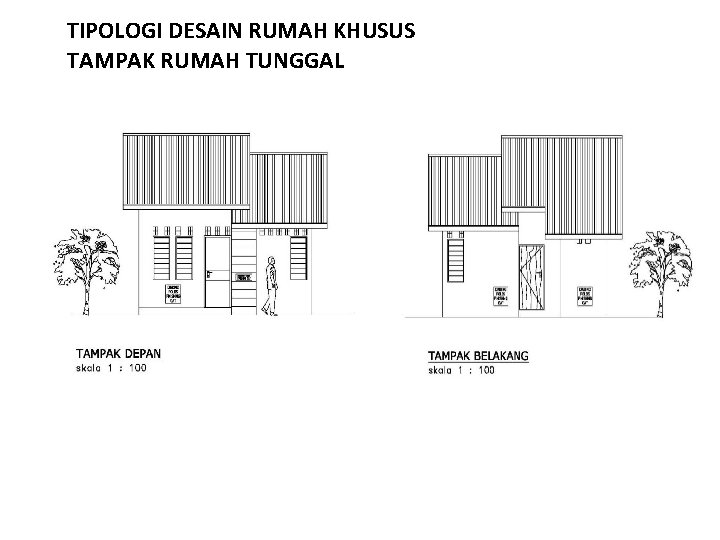 TIPOLOGI DESAIN RUMAH KHUSUS TAMPAK RUMAH TUNGGAL 