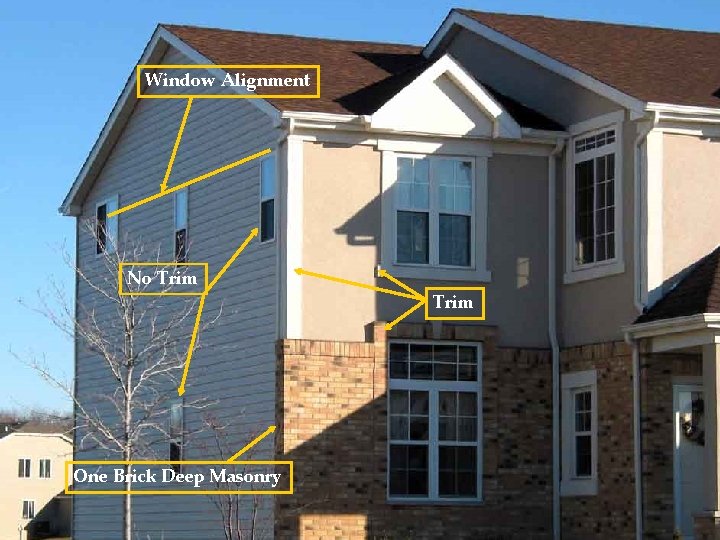 Window Alignment No Trim One Brick Deep Masonry Trim 