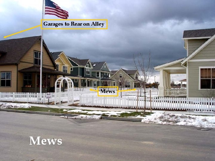 Garages to Rear on Alley Mews 