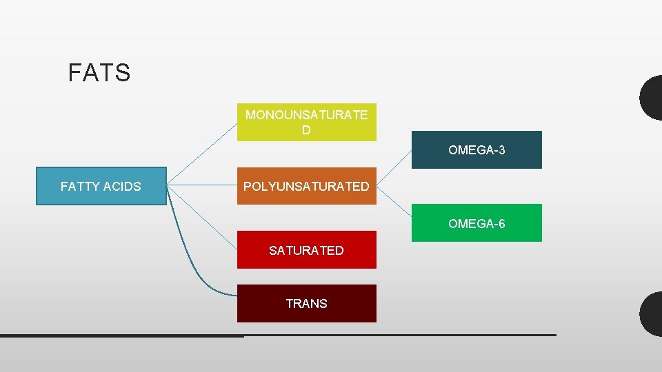 FATS MONOUNSATURATE D OMEGA-3 FATTY ACIDS POLYUNSATURATED OMEGA-6 SATURATED TRANS 