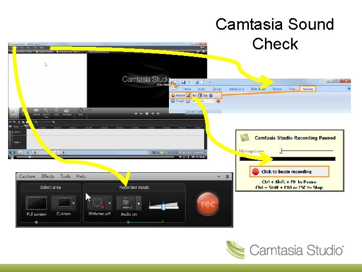 Camtasia Sound Check 