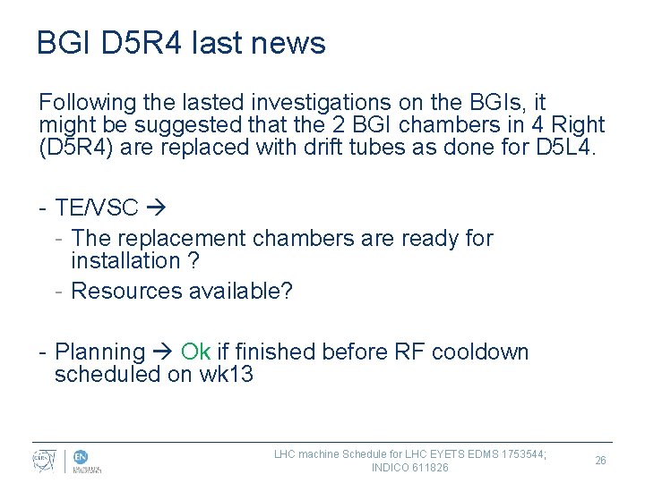 BGI D 5 R 4 last news Following the lasted investigations on the BGIs,