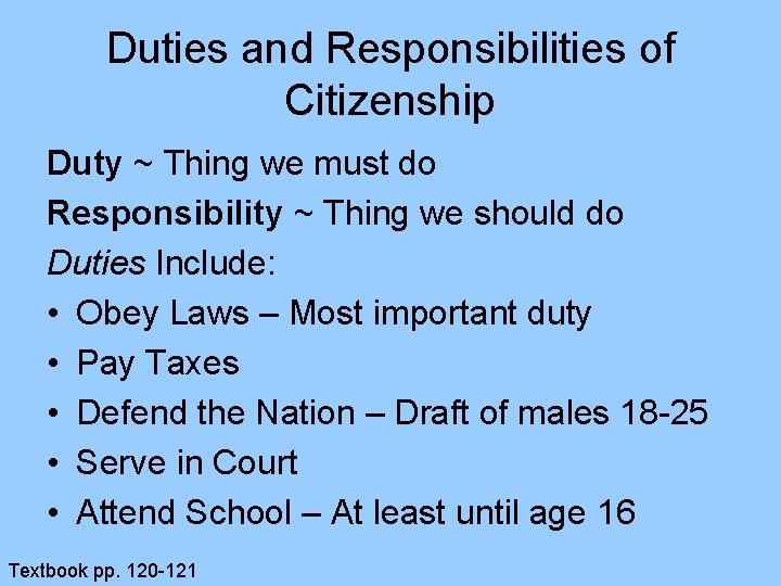 Duties and Responsibilities of Citizenship Duty ~ Thing we must do Responsibility ~ Thing Duties and Responsibilities of Citizenship Duty ~ Thing we must do Responsibility ~ Thing