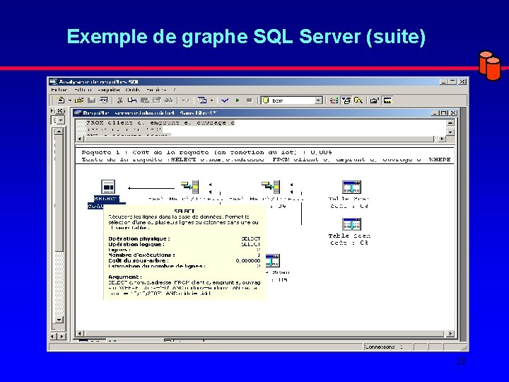 Exemple de graphe SQL Server (suite) 28 