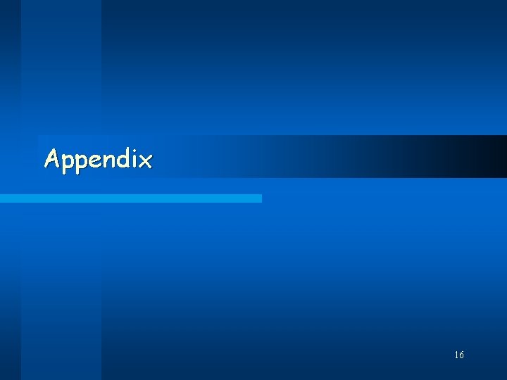 Appendix 16 