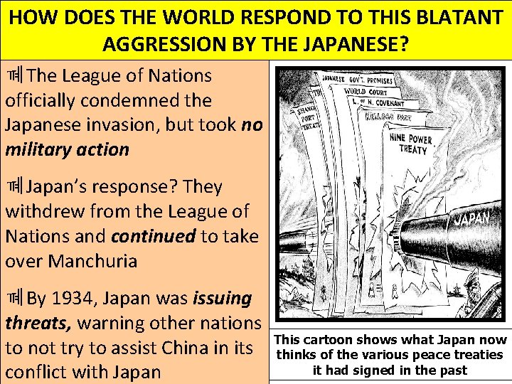 HOW DOES THE WORLD RESPOND TO THIS BLATANT AGGRESSION BY THE JAPANESE? ᆒThe League