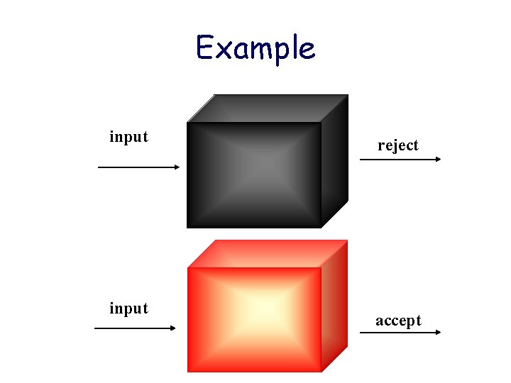 Example input reject accept 