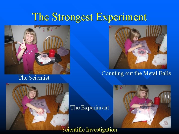 The Strongest Experiment The Scientist Counting out the Metal Balls The Experiment Scientific Investigation