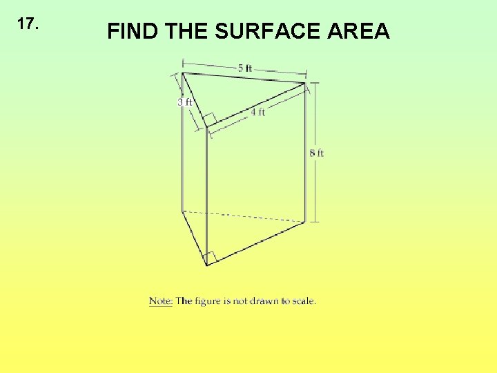 17. FIND THE SURFACE AREA 