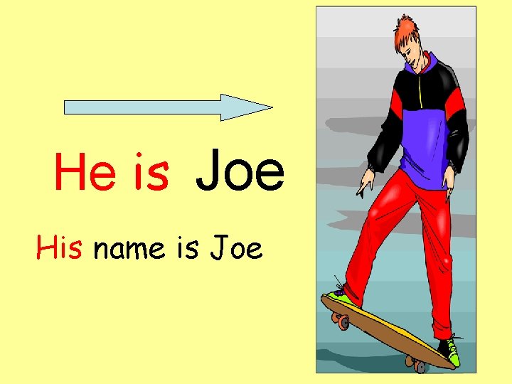 He is Joe His name is Joe 