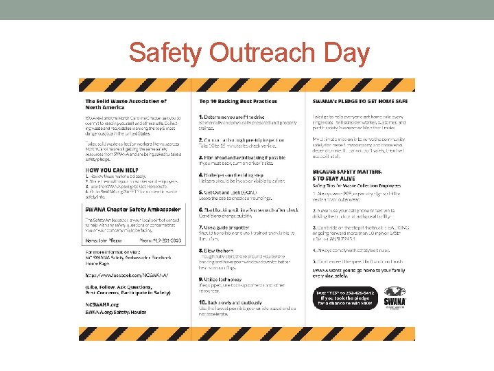 Safety Outreach Day 