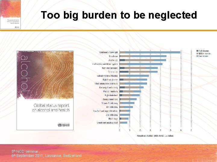 Too big burden to be neglected 5 th NCD seminar , 6 th September