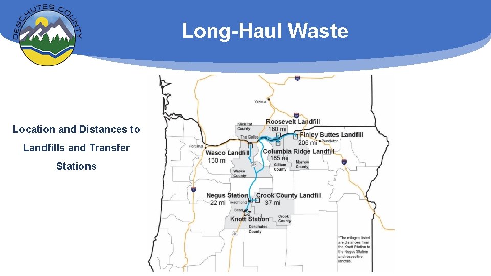 Long-Haul Waste Location and Distances to Landfills and Transfer Stations 