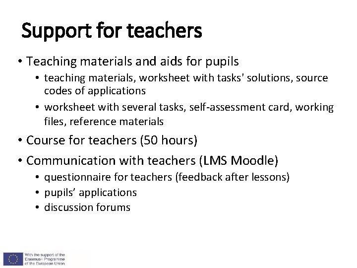 Support for teachers • Teaching materials and aids for pupils • teaching materials, worksheet