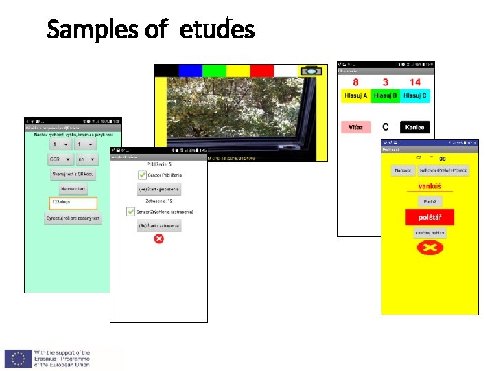 Samples of etudes 