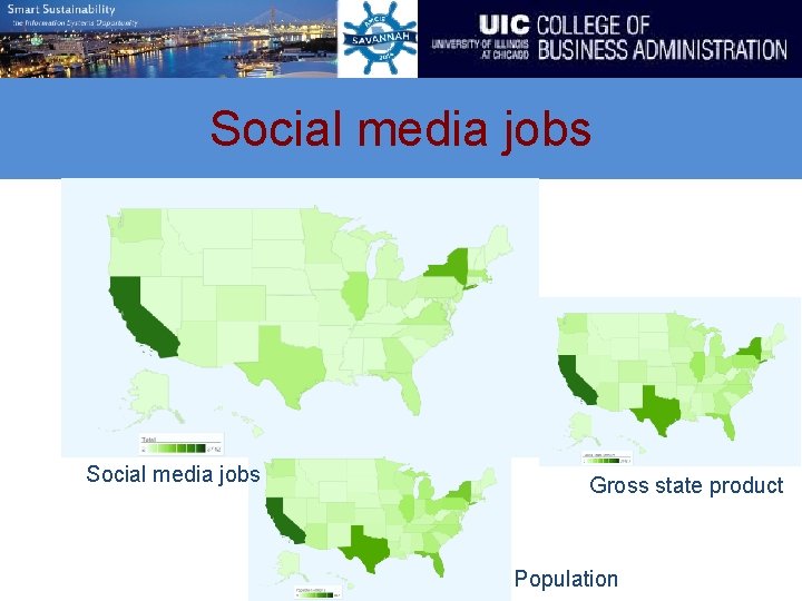 Social media jobs Gross state product Population 