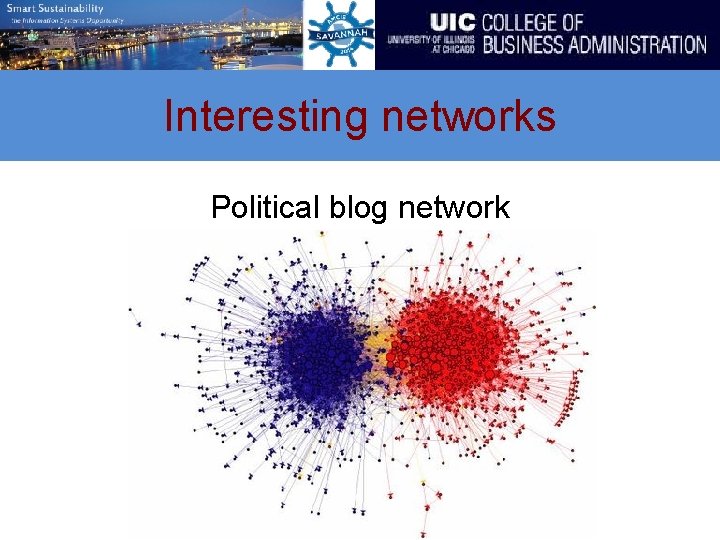 Interesting networks Political blog network 