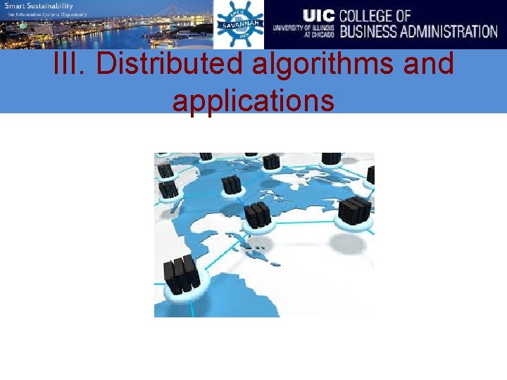 III. Distributed algorithms and applications 