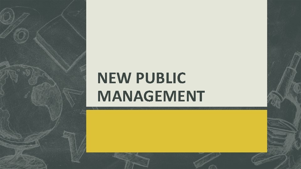 NEW PUBLIC MANAGEMENT 