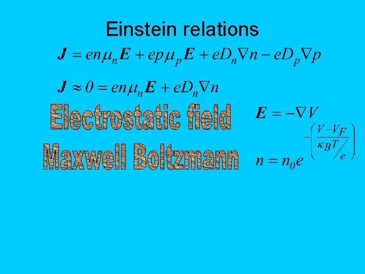 Einstein relations 