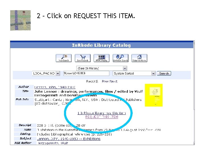 2 – Click on REQUEST THIS ITEM. 8 