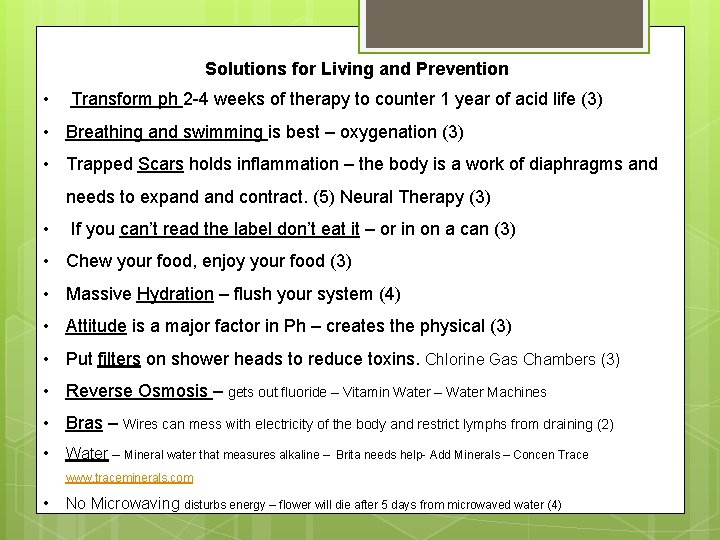 Solutions for Living and Prevention • Transform ph 2 -4 weeks of therapy to