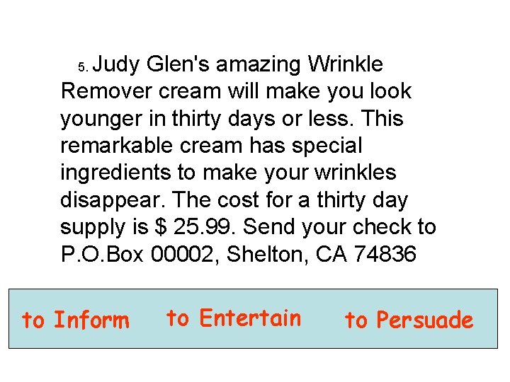 Judy Glen's amazing Wrinkle Remover cream will make you look younger in thirty days