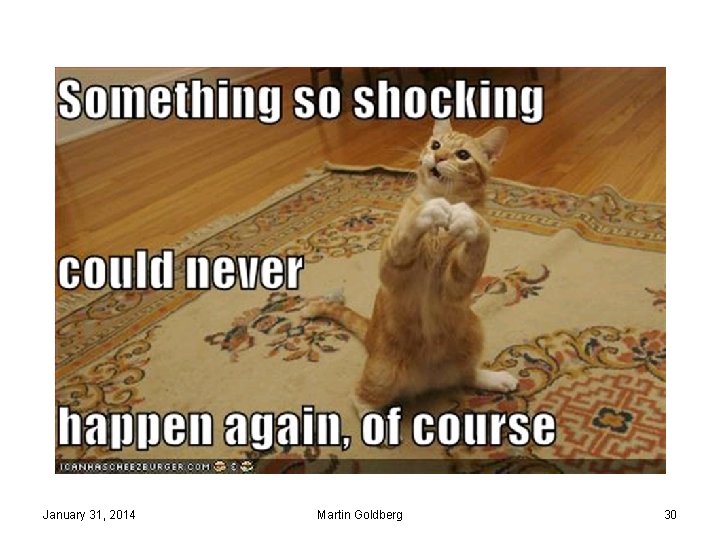 January 31, 2014 Martin Goldberg 30 