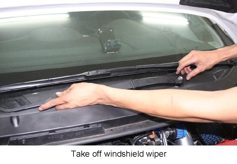 Take off windshield wiper 