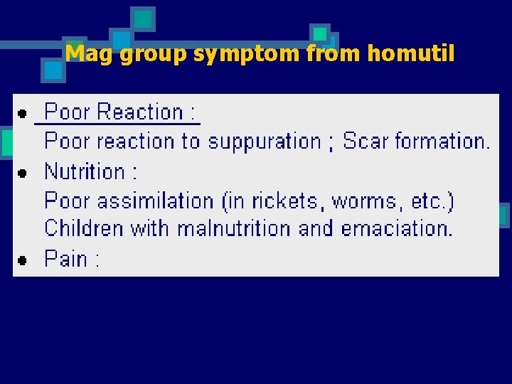 Mag group symptom from homutil 