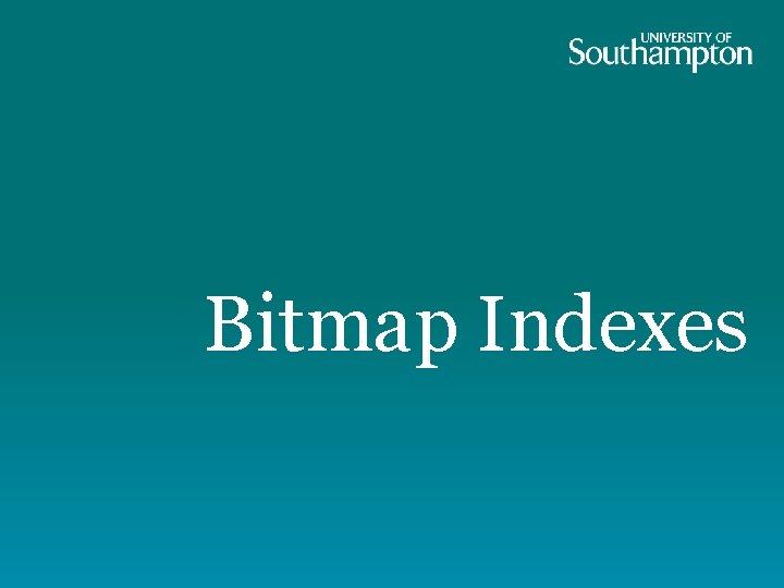 Bitmap Indexes 